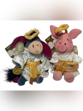 NWT Vtg Disney Store Mini Beanbag Choir Angel Eeyore Piglet Winnie the Pooh Y2K